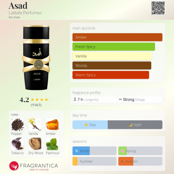 Lattafa Asad Eau De Parfum 100ml