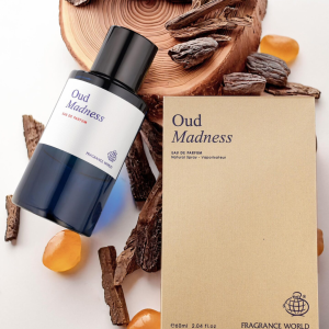 Luxury oud madness parfum bottle by fragrance world