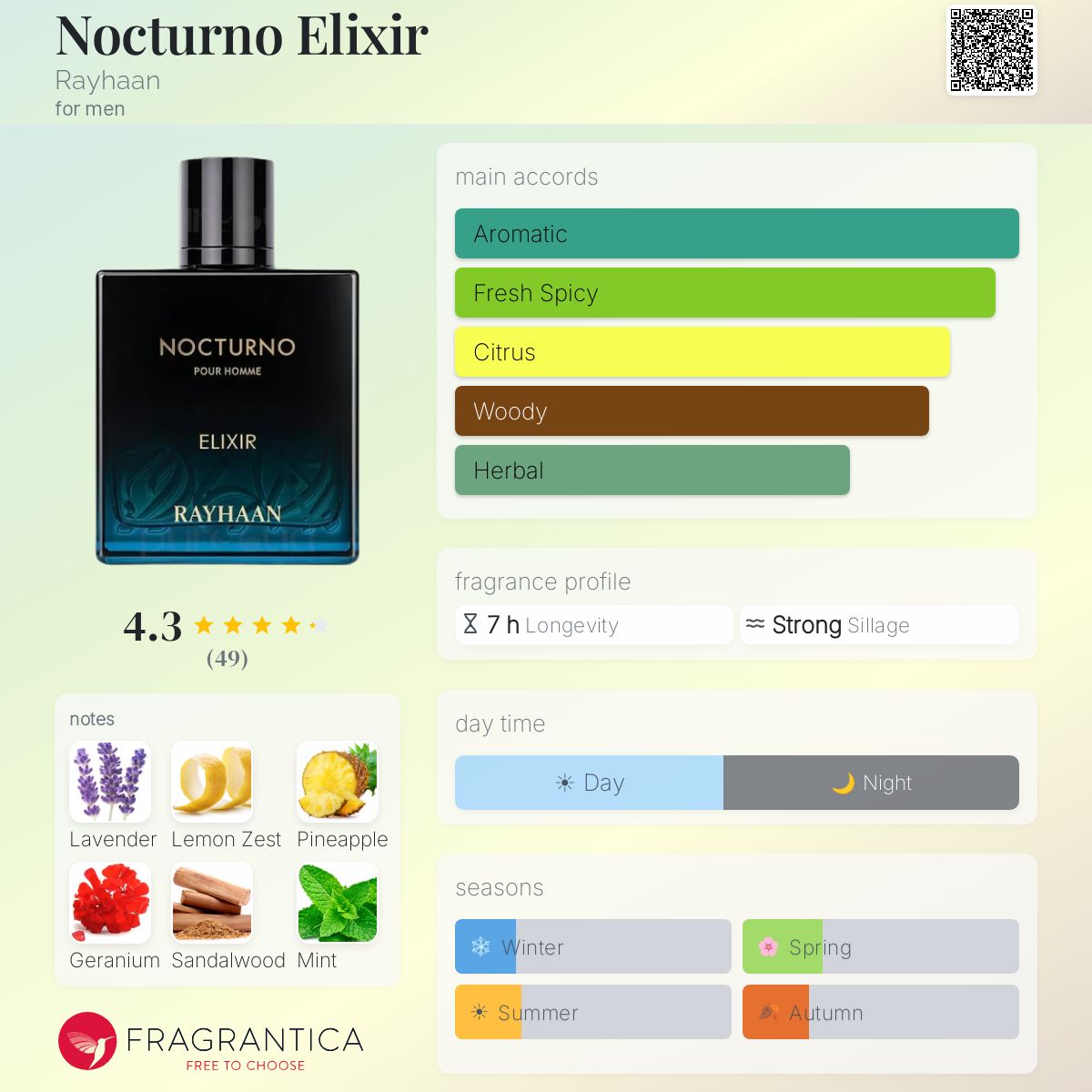 Rayhaan Nocturno Elixir Eau De Parfum 100ml | Pulse Perfumery