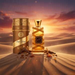Lattafa Oud Mood Parfum Bottle in Desert